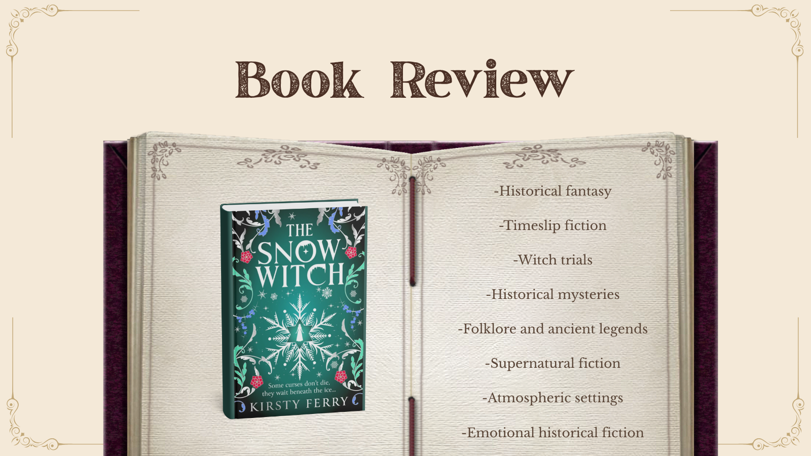 The Snow Witch by Kirsty Ferry: A Haunting Timeslip Historical Fantasy