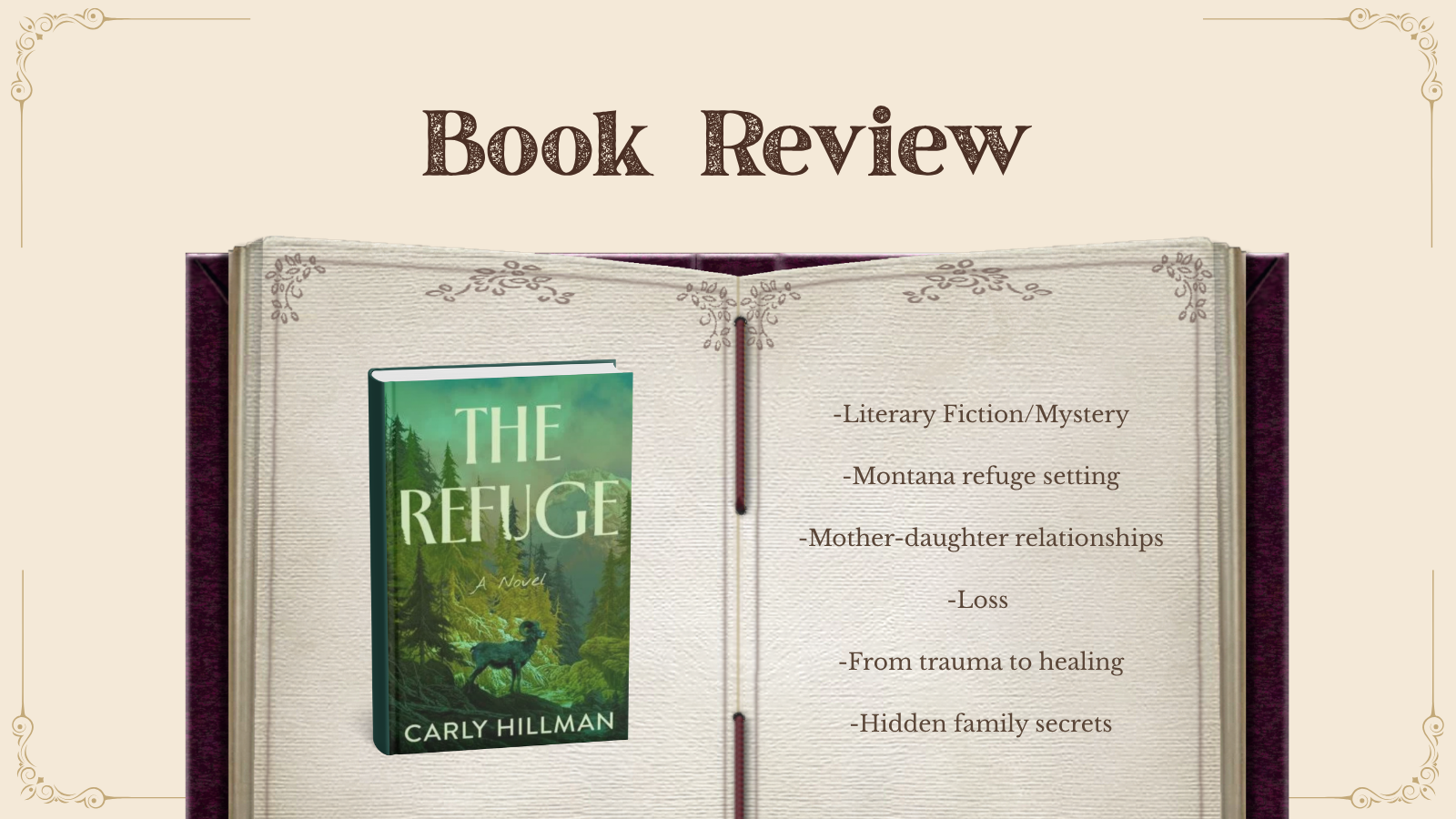 Exploring The Refuge by Carly Hillman: a literary fiction with an underlying mystery